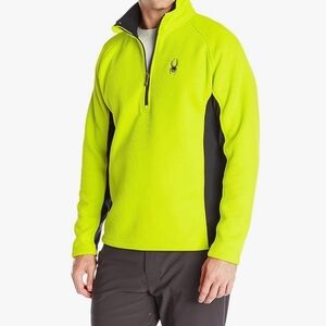 Spyder Men's Vibrant Lime and Charcoal Jacket